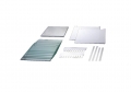 Glasplatten für  Vertikale <br> Doppelgelsysteme  / (Kammergröße) 20 x 20 / (Farbe) klar / (Form) ausgeschnitten